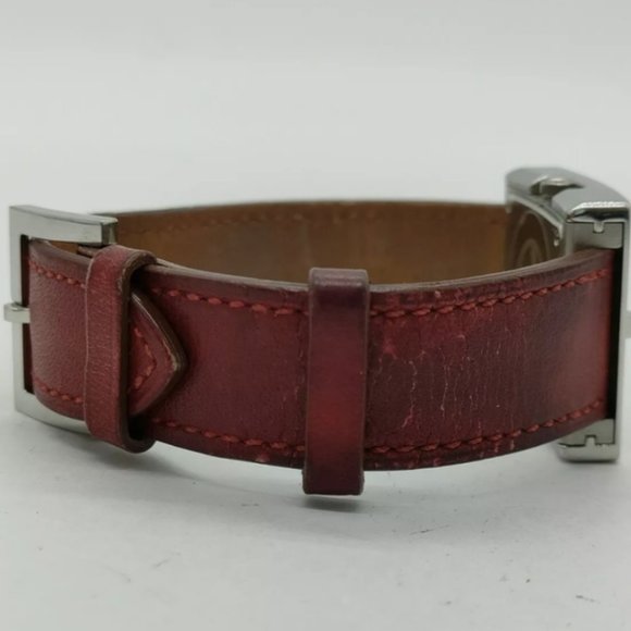 Hermes Watch BE1.210 Belt Watch 26mm Women's Silver X Burgundy - Picture 5 of 9